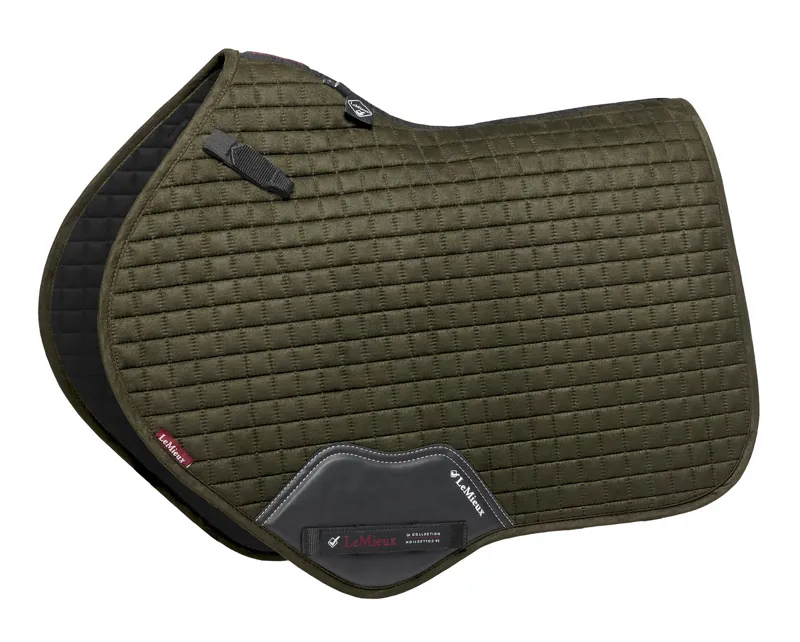 LeMieux Luxury Suede Close Contact Pad in Oak Green